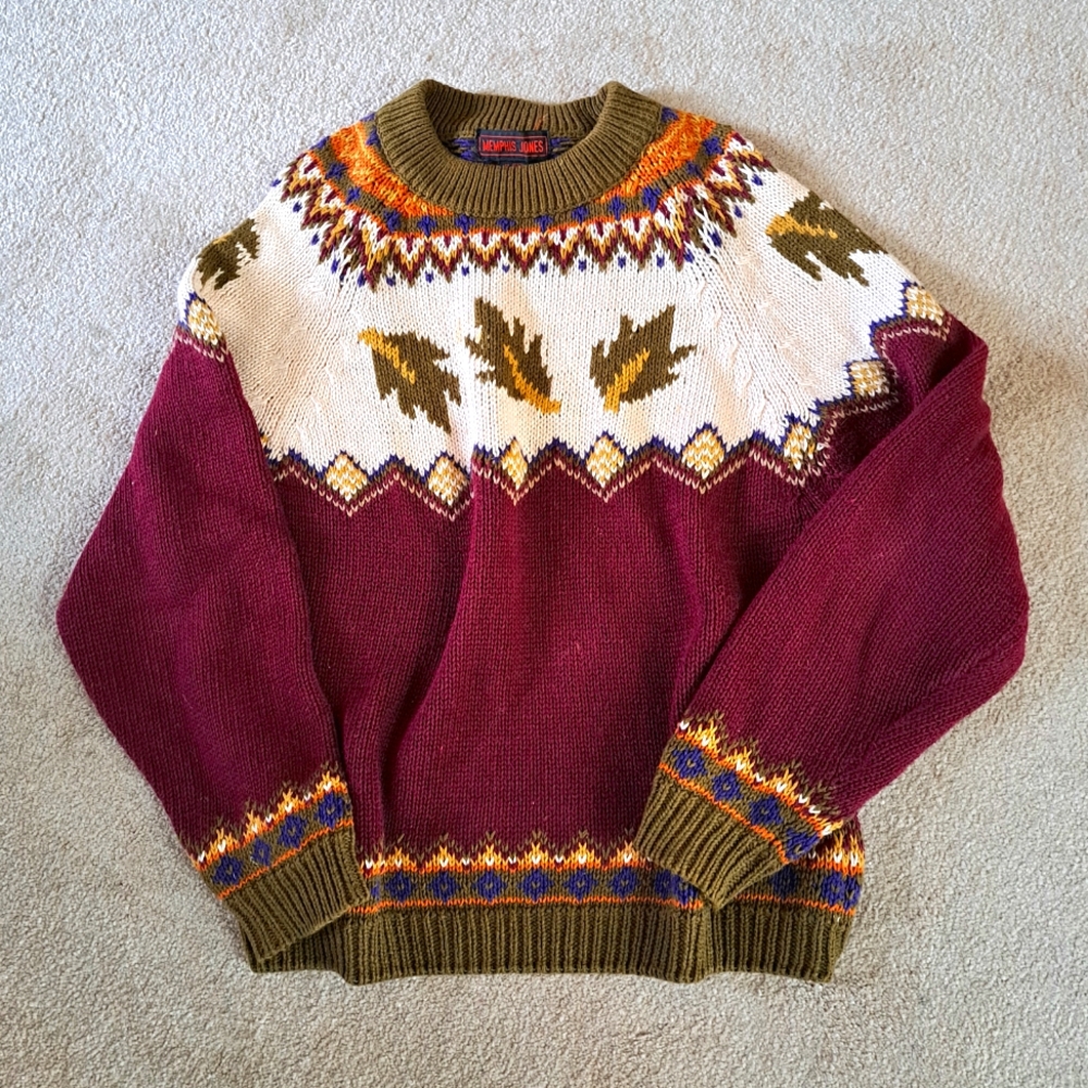 Memphis Jones Multicolor Knit Sweater Size Medium
